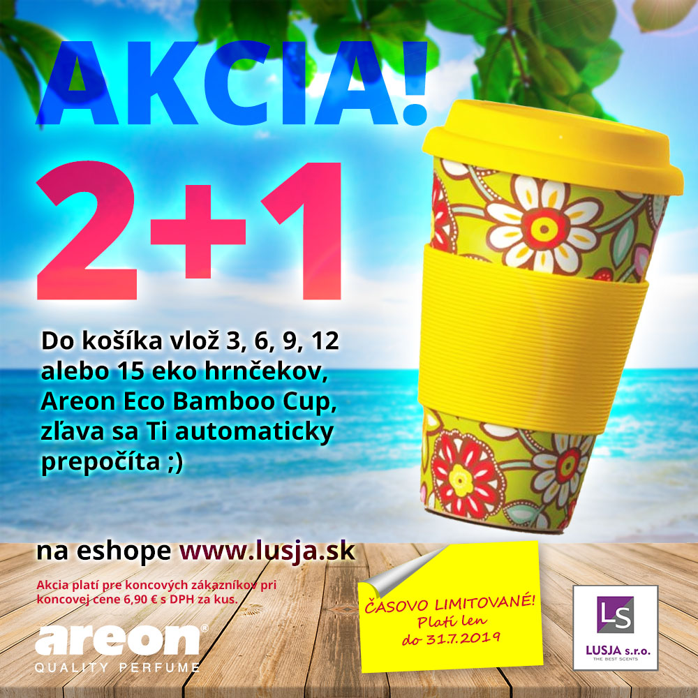 AKCIA 2+1 na obľúbené eko hrnčeky Areon Eco Bamboo Cup! Ako akciu využiť?
