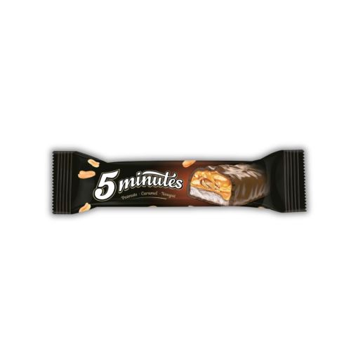 5 MINUTE Tyčinka s nugátovo-karamelovou náplňou a praženými arašidmi 35g