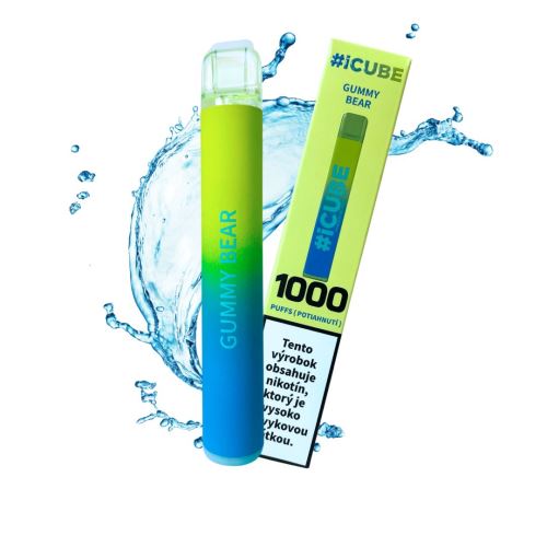 Electronic cigarette #iCUBE 1000 - Gummy Bear 20mg (1)