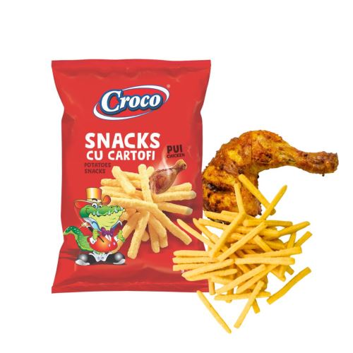 Croco snacks s príchuťou zemiakov
a kuraciaho mäsa 50g
