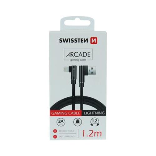 Data cable Swissten textile ARCADE USB/Lightning 1.2 m black