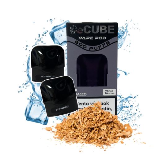 Náplň do elektronickej cigarety #eCUBE 2x 800 PUFFS - Silk Tobacco 20mg