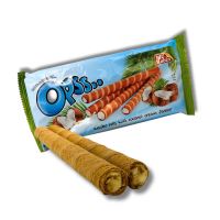 Oblátkové trubičky plnené vanilkovým krémom s kokosovou príchuťou 90g (1)