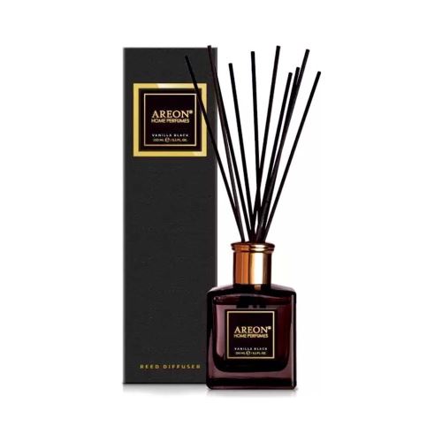 Aroma Diffusor Areon Home Parfümstäbchen 150 ml - Duft Vanille Schwarz, Premium Edition