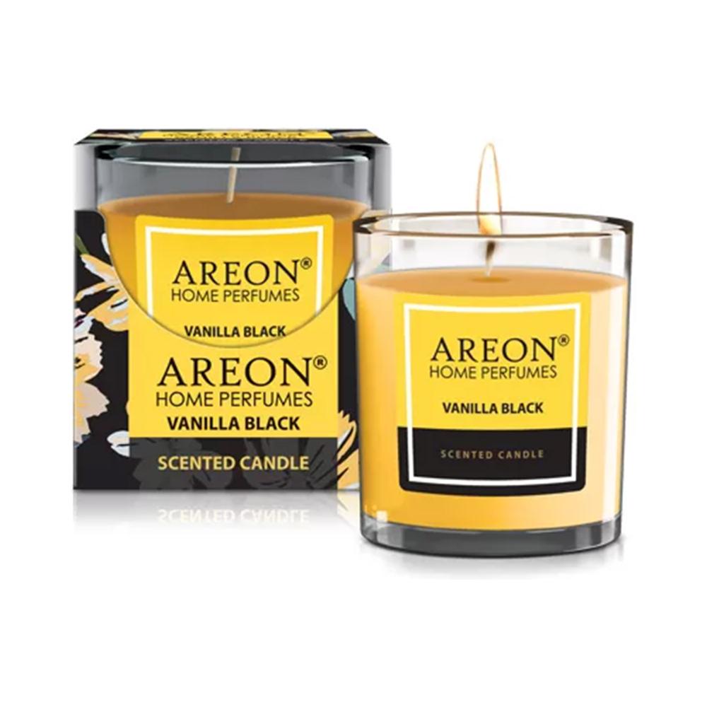 Vonná sviečka Areon - vôňa Vanilla Black, 120g