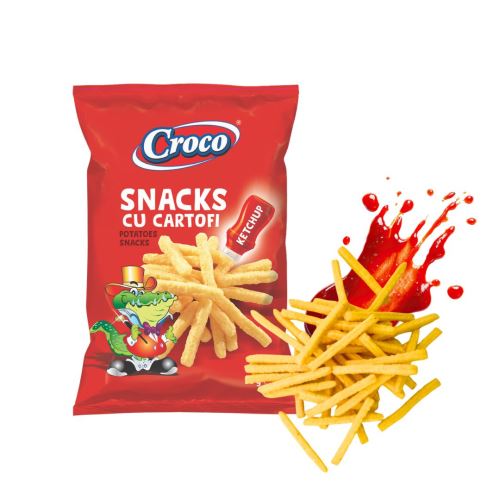 Croco snacks s príchuťou zemiakov a kečupu 50g