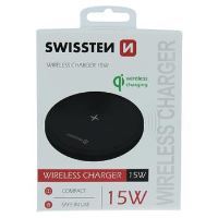 Swissten Wireless bezdrôtová nabíjačka 15W čierna