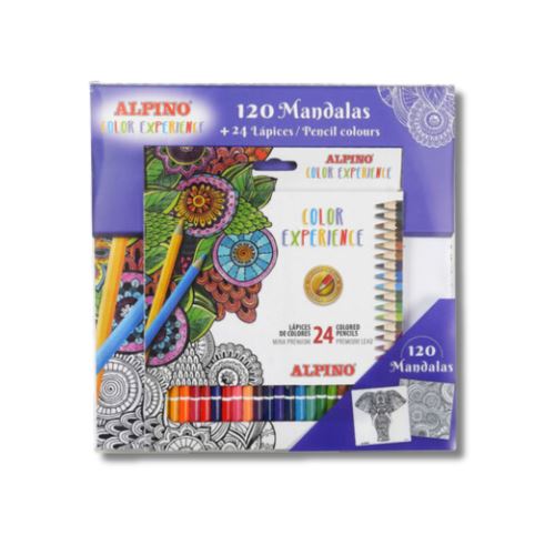 ALPINO Balenie 24 ks ceruziek Color Experience + 120 omaľovánok Mandala