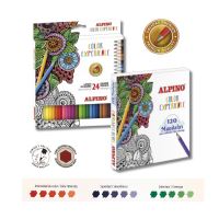 ALPINO Pack of 24 Color Experience pencils + 120 Mandala colouring pencils (1)