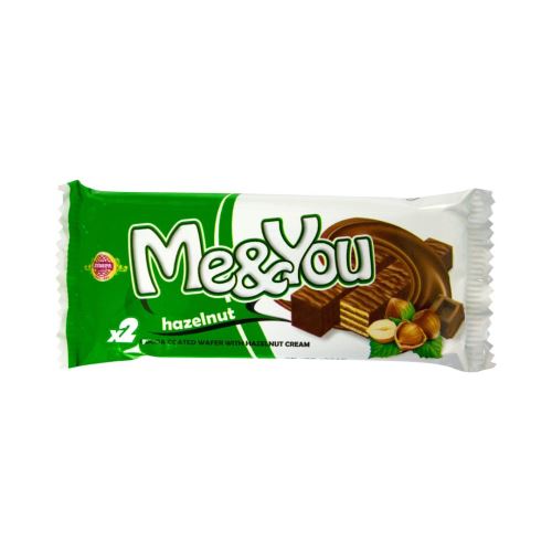 Me&You oblátka s lieskovo-orieškovou náplňou máčaná v kakaovej poleve 33g