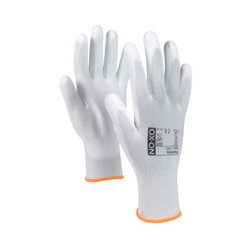 Arbeitshandschuhe OX-ON Flexible Basic 1001, weiß, Größe M (8)