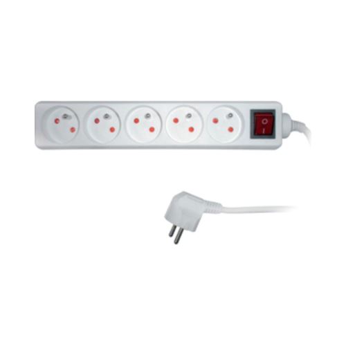 5 Steckdosen mit Aus. 3m Verlängerungskabel 3x1mm