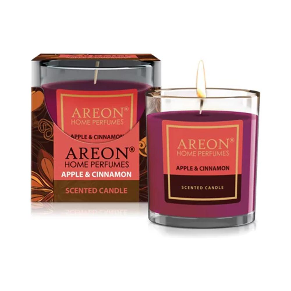 Vonná sviečka Areon - vôňa Apple & Cinnamon, 120g