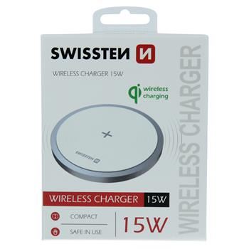 Wireless wireless charger Swissten 15W white