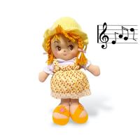 Singende Stoffpuppe DOROTKA 40 cm – gelb