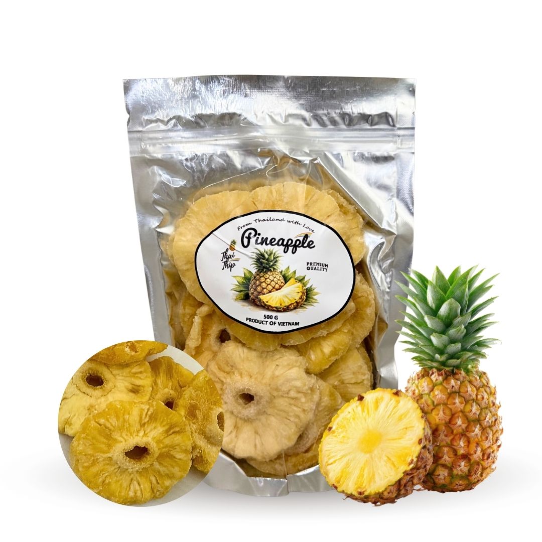 Ananás sušený so šťavou z marakuje 500 g - Thai Thip Ananás sušený so šťavou z marakuje 500 g - Thai Thip