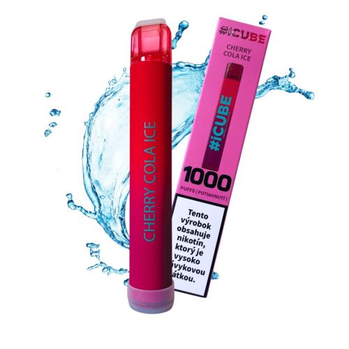 Electronic cigarette #iCUBE 1000 - Cherry Cola Ice 20mg