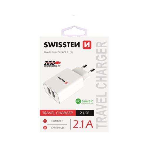 Swissten Smart IC 2x USB 2.1A Strom weiß