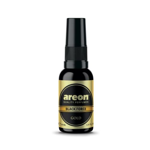 Osviežovač vzduchu Areon Black Force Spray 30 ml - vôňa Gold