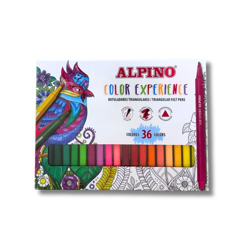 ALPINO Color Experience Triangular Markers 36 pcs