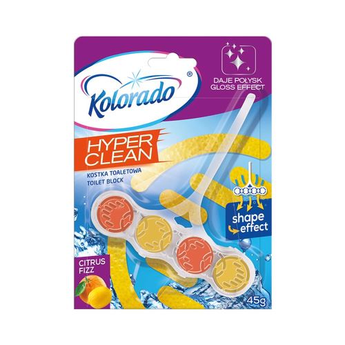 Toilet block Colorado Hyper Clean, Citrus Fizz scent 45g
