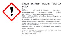 Scented candle Areon - scent Vanilla Black, 120g